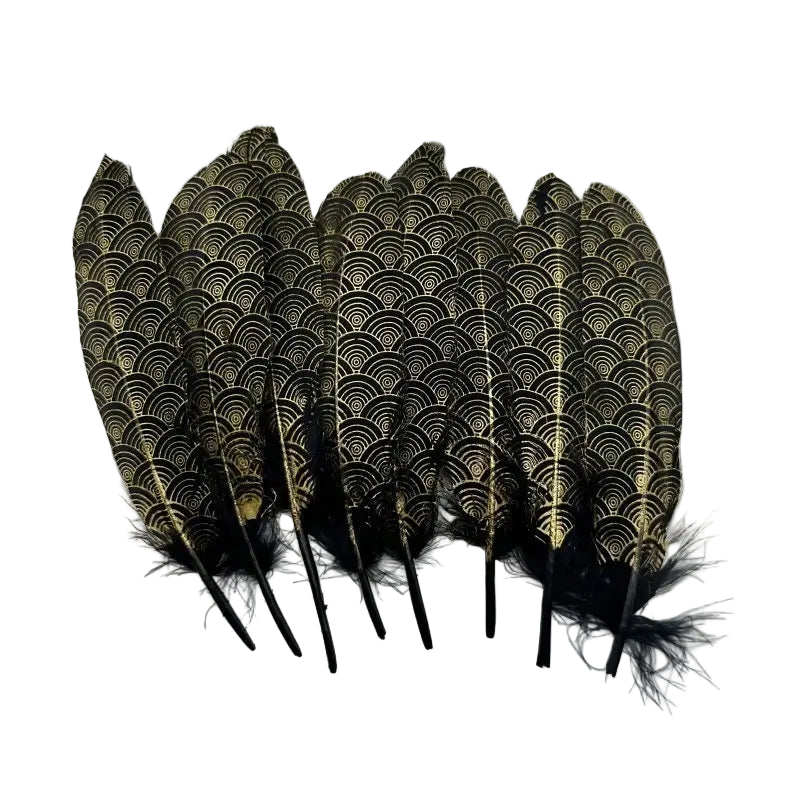 Tejesa 50pcs Goose Feathers Gold Silver Plume Craft Natural DIY Plumas Jewelry Wedding Party Hats Home Decoration Accessories