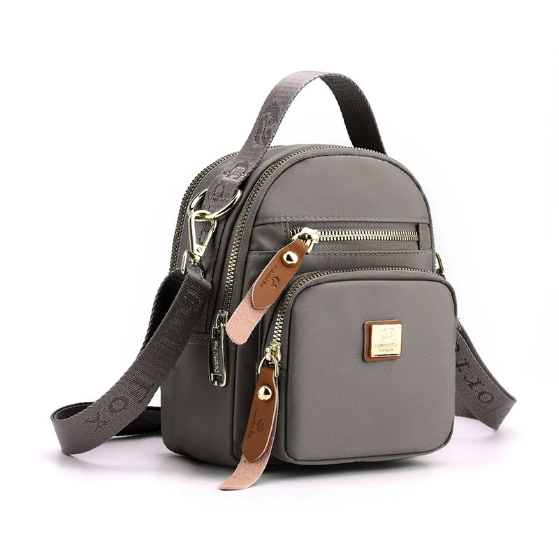 Tejesa Multi Pockets Women Shoulder Bag High Quality Durable Fabric Small Handbag Pretty Style Girls Shopping Phone Bag