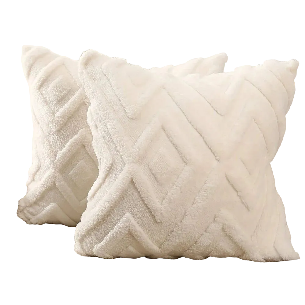 Tejesa Pieces Flannel Decorative Pillowcase Geometric Diamond Pattern Neutral Style for Living Room And Bedroom Decoration