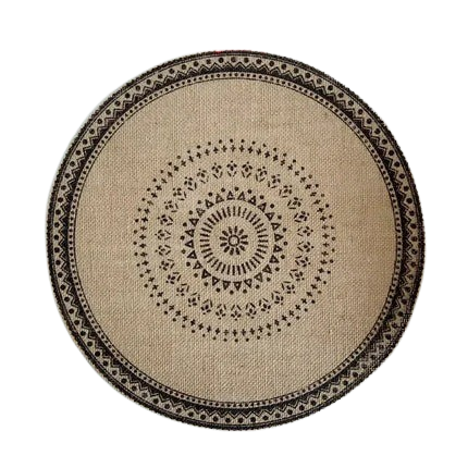 Hemsa 4pcs Bohemian Round Insulated Coaster  with Tassels