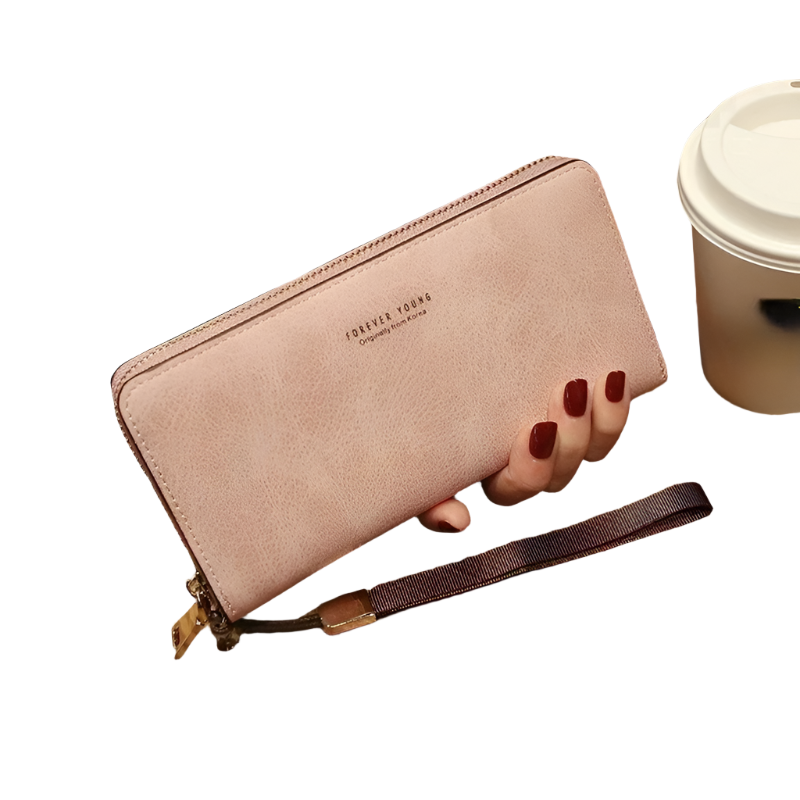 Hemasa Women Long Wallet Casual Pu Leather Multi-purpose Mobile Phone