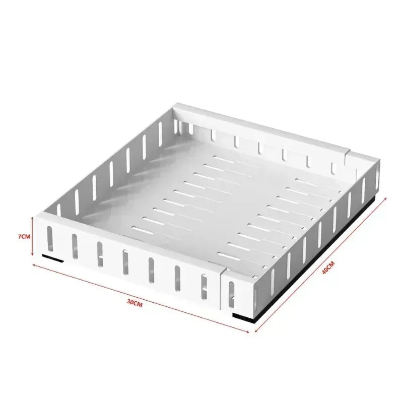 Attached Dish Rack Stainless Steel Household Kitchen And Storage Cabinets Organizer With Slide Retractable Pull-out Sink Rail