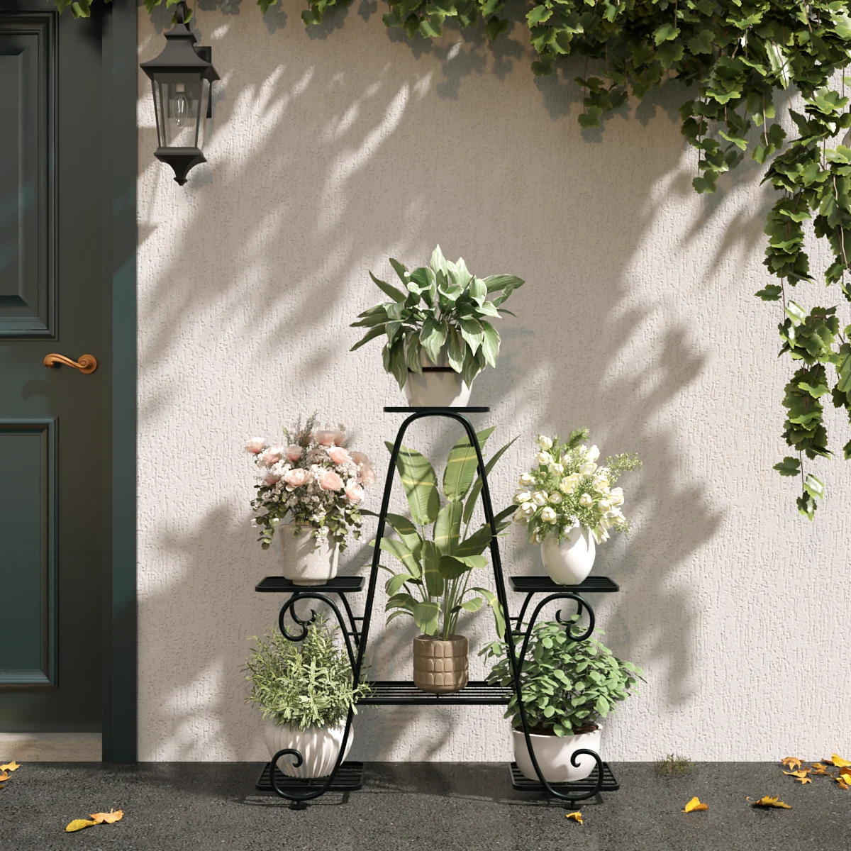 Plant Stand Metal Plant Rack Multiple-layer Shelf For Indoor And Outdoor Plants Flower Living Room Garden Furniture For Display