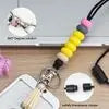 Hemasa  Keychains Silicone Lanyards ID Badges  for Women /Silicone Bead Lanyards Badge Holder Keys Chain