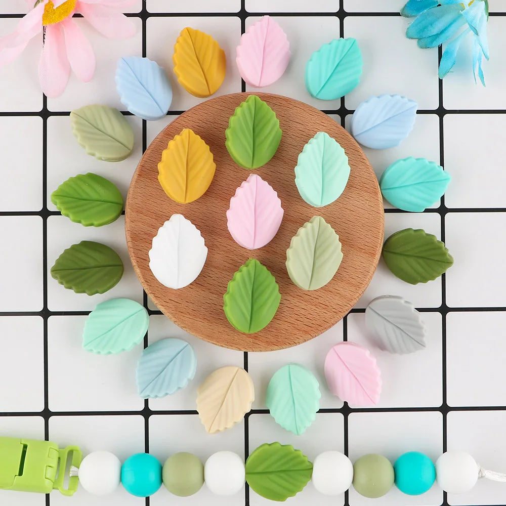 5/10Pcs Mini Fruit Cactus Leaf Silicone Beads For Jewelry Making Bulk To Make Bracelets DIY Pacifier Chain Jewelry Accessories