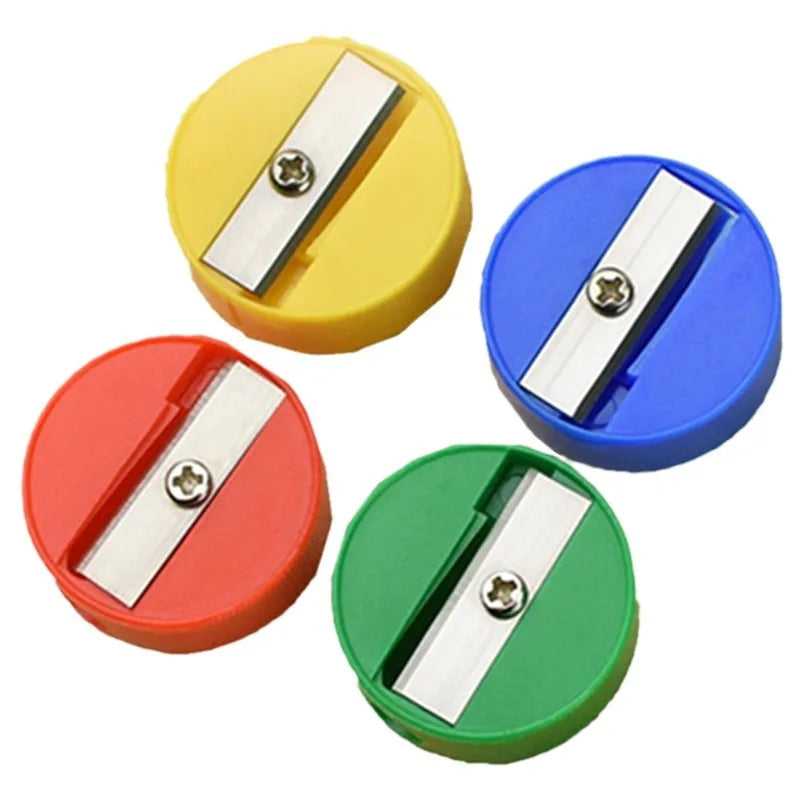 4 Random Color round Pencil Sharpener Pencil Sharpener Eyebrow Pencil Sharpener Foreign Trade round Pencil Sharpener Stationery
