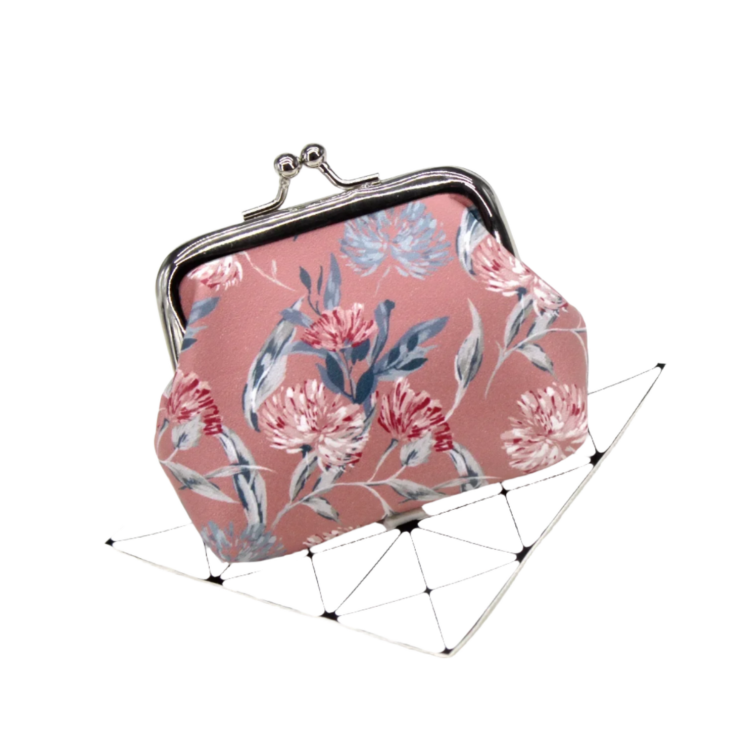 Hemasa Flower Printing Coin Purses Girl / Ladies Purse Female Mini Money Bag PU Leather Key Card Holder Wallet