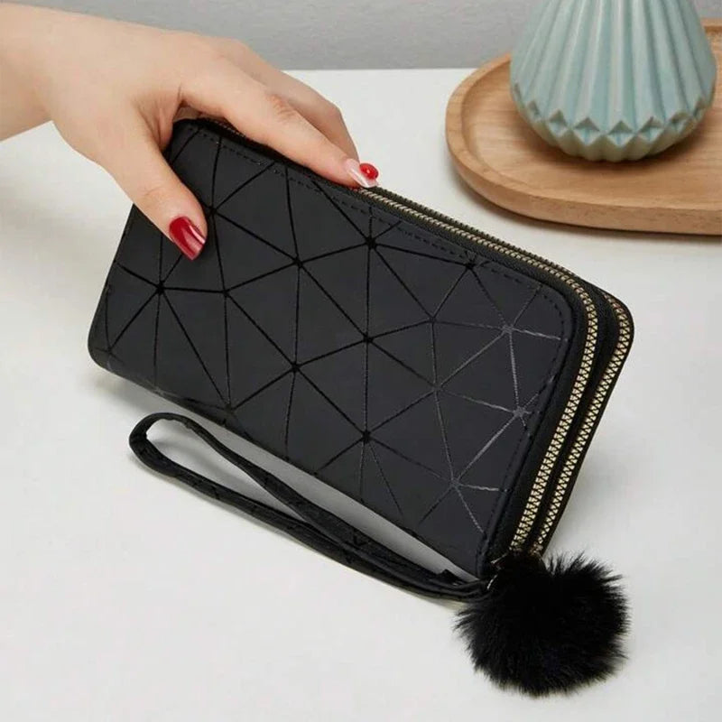 Popular Fashion Zipper Wallets Womens Long Purses Handbags Coin Purse Cards Holder PU Leather Billfold Wallet
