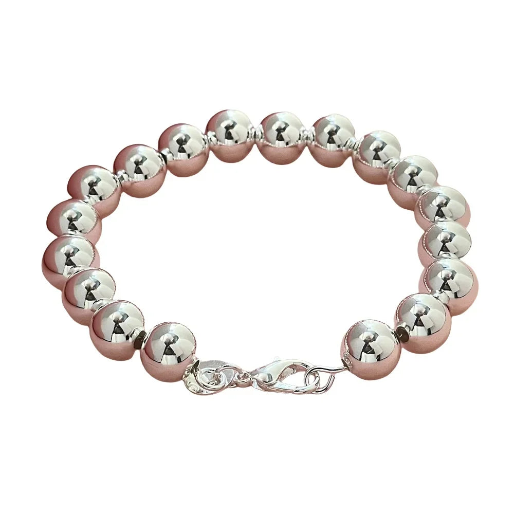 925 Sterling Silver Bracelet 10MM Buddha Beads Fashion Design Product Exquisite Jewelry High Quality Woman Wedding