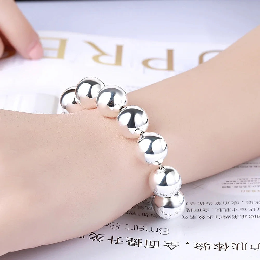 925 Sterling Silver Bracelet Chain 8MM Buddha Beads Fashion Design Products Exquisite Jewelry High Quality Women Wedding