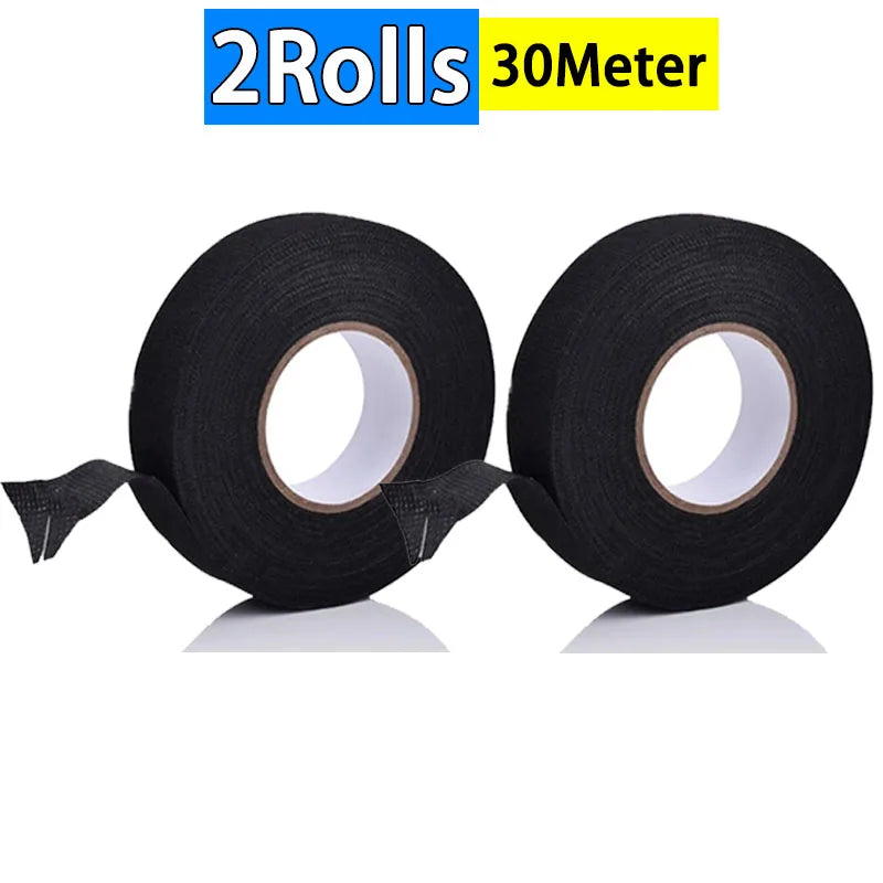 Tejesa Electrical Tape Heat Resistant Wiring Harness Fabric Waterproof Automotive Insulating Adhesive Cloth for Cable Wire Wrap 1-10Pc