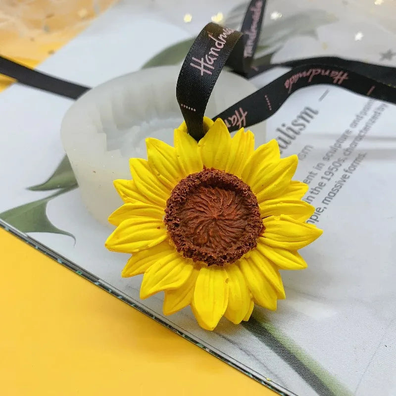 3D Sunflower Rose Candle Mould for Home Décor