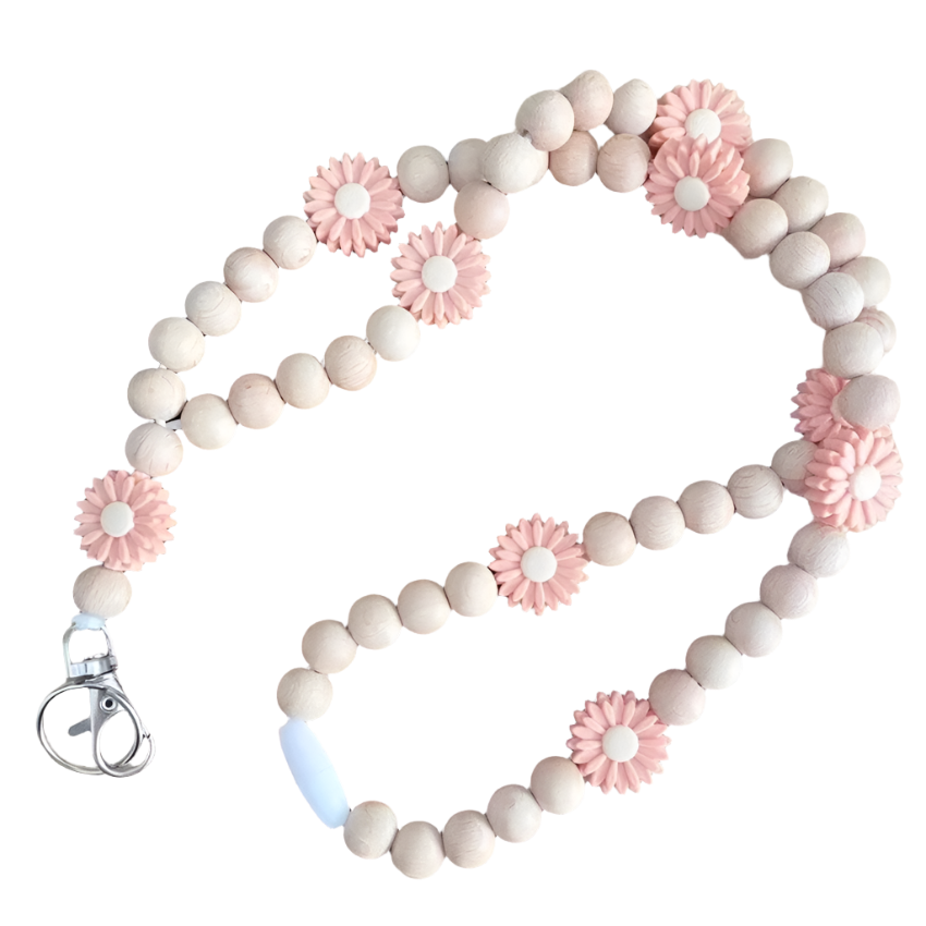 Hemasa Silicone  Daisy Beads Teachers Lanyard for Keys Or ID Badge