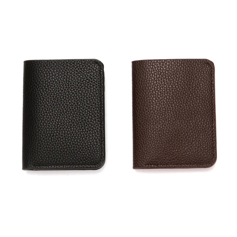 Men‘s PU Leather Wallet Money Pouch ID Credit Card Holder Coin Pouch Purse Short Clutch Black Coffee Wallet Change Money Pouch