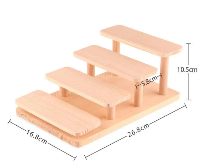 Wooden 2/3/4 Layers Puppet Toy Display Eyeglasses Showing Rack Jewelry Holder Bracelet Tray Stand Watch Cosmetics Shelf