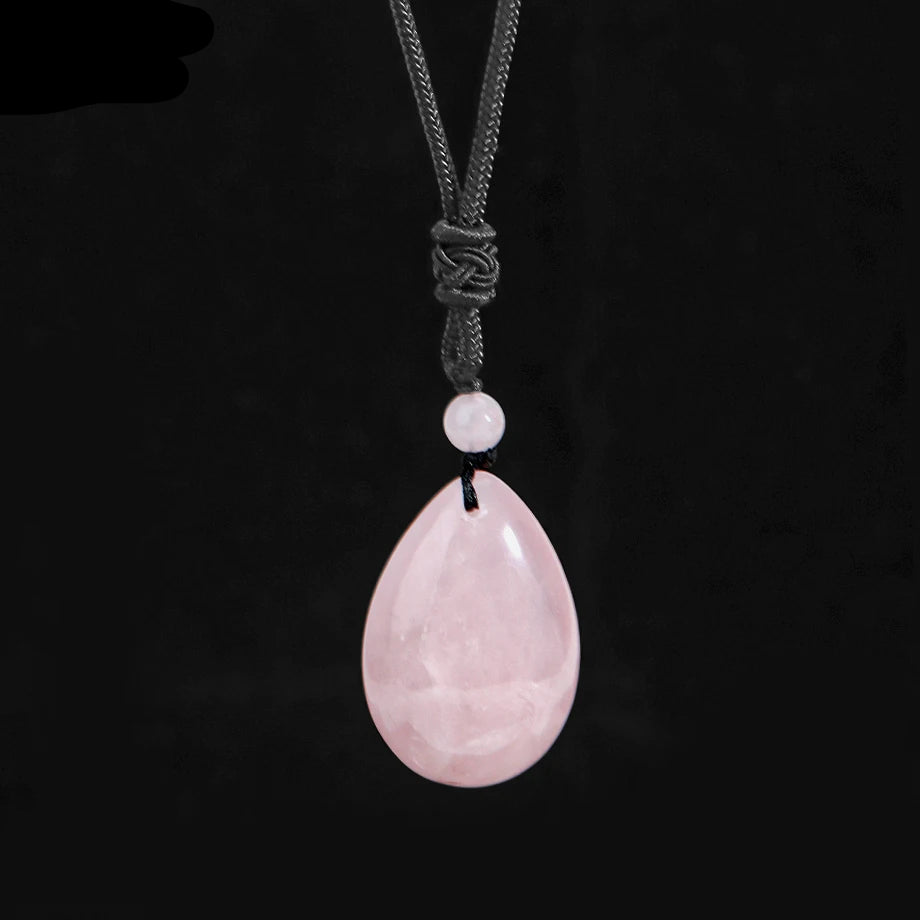 Hemasa Natural Stone Necklace for Women /Water Drop Pendant Healing Tiger Eye Amethysts Crystal Pendants Necklaces H351
