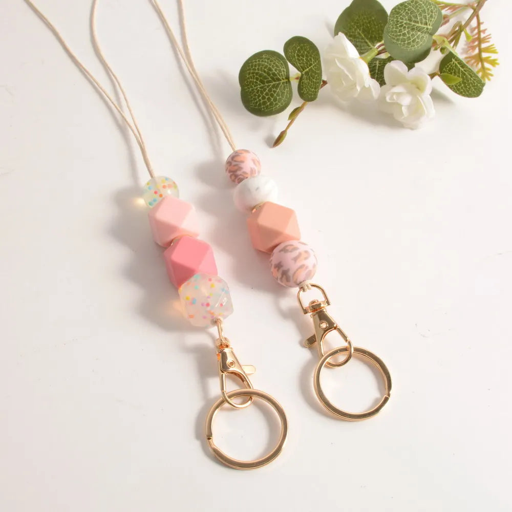 Silicone Beads Lanyards for ID Badges and Keys /Teacher Lanyards for Women