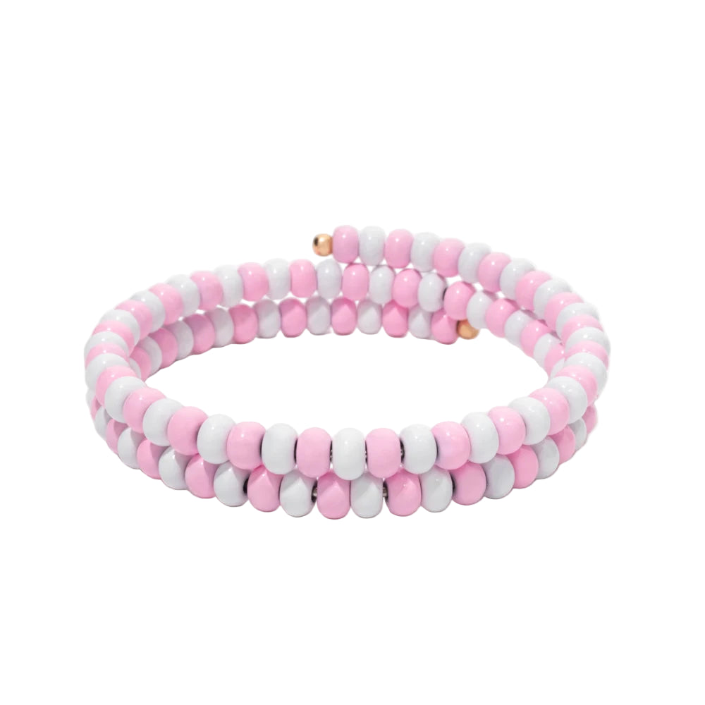 Tejesa 5X6mm Tube Beads Circle Enamel Bangle For Women Beaded Colorful Beads Boho Hand Accessory