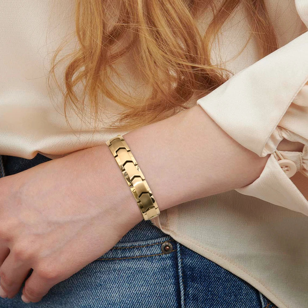 Hemasa Stainless Steel Magnetic Therapy Full Magnet Bracelet
