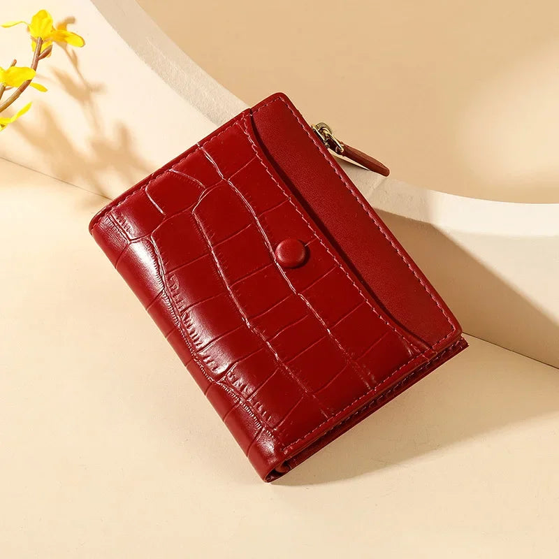 Women PU Leather Wallet Female Stone Pattern Small Purse Zipper Coin Pocket Short Money Change Purse Mini Lady Wallet Purse