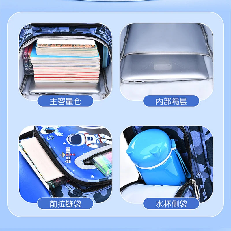 2024 Waterproof Children School bags for Boys Girls Kids Cartoon Schoolbag Orthopedic Primary School backpack mochilas infantil