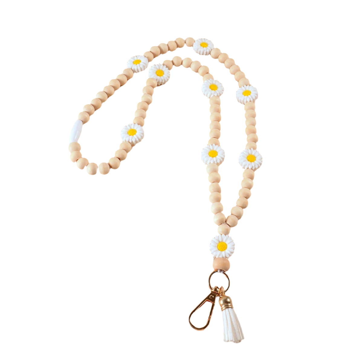 Hemasa Silicone  Daisy Beads Teachers Lanyard for Keys Or ID Badge