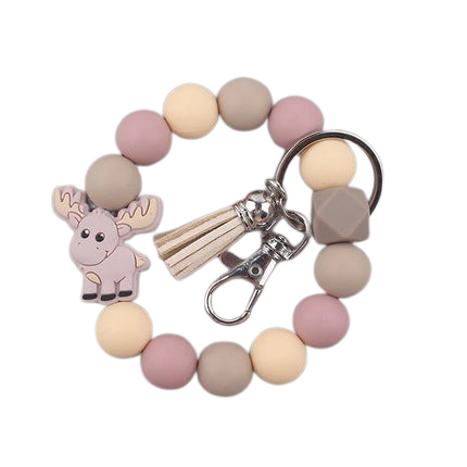 Hemasa Siliocne Bull Handmade Beads Bracelet Keyrings / Car Key /Accessories Bag Pendant