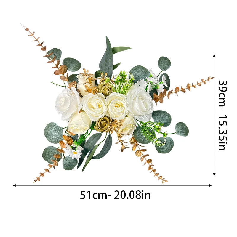 Tejesa Luxury Wedding Artificial Flowers /Pink Rose Flower Row for Wedding Arches /Home /Front Door Decor