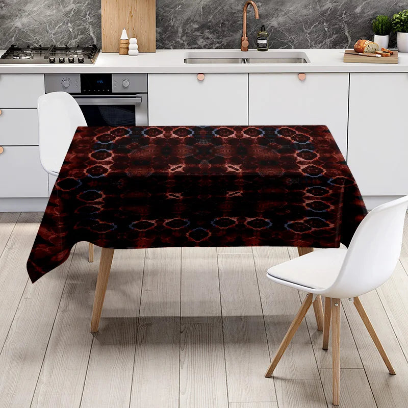 Tejesa Black Marble Print Anti-slip Waterproof Tablecloth for Home /Decor/ Dining Room Linen Cover