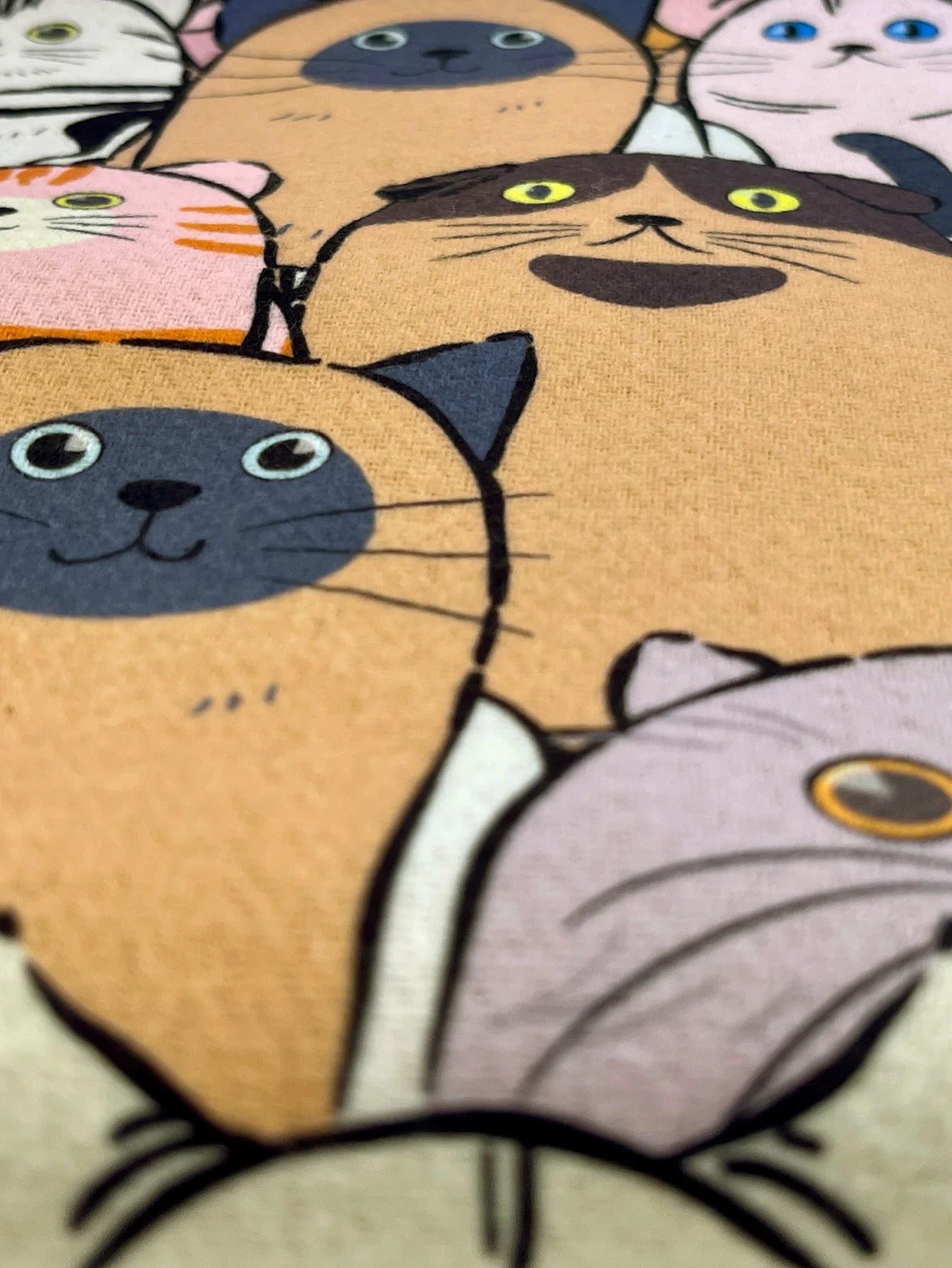 Hot selling fashion imitation cashmere animal cartoon cat oil painting style digital printing soft and warm tassel women's scarf