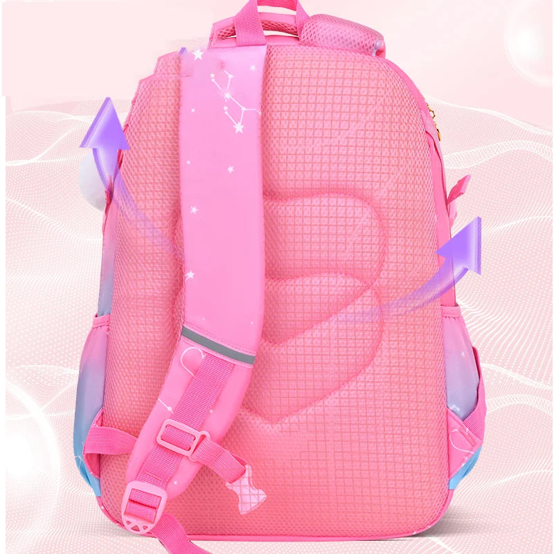 Hemasa Youth School Backpack for Women Pink Backpack for Kids Primary Girl School Bag Waterproof Back Pack Children Back to School Gift