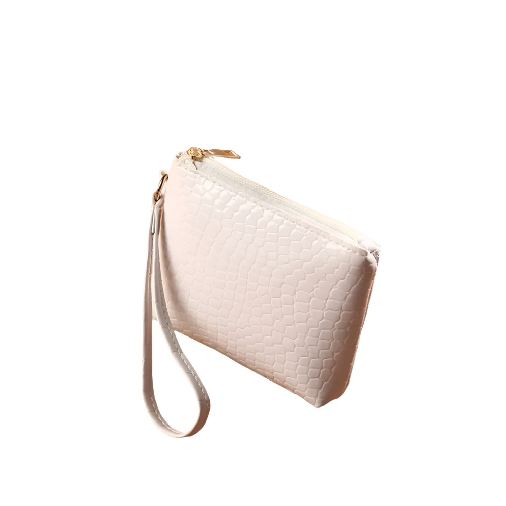 New Mini Women's Wallet Crocodile Pattern Short Zipper Wrist Small Coin Bag Fashion Pu Leather Ladies Card Holder Coin Purse