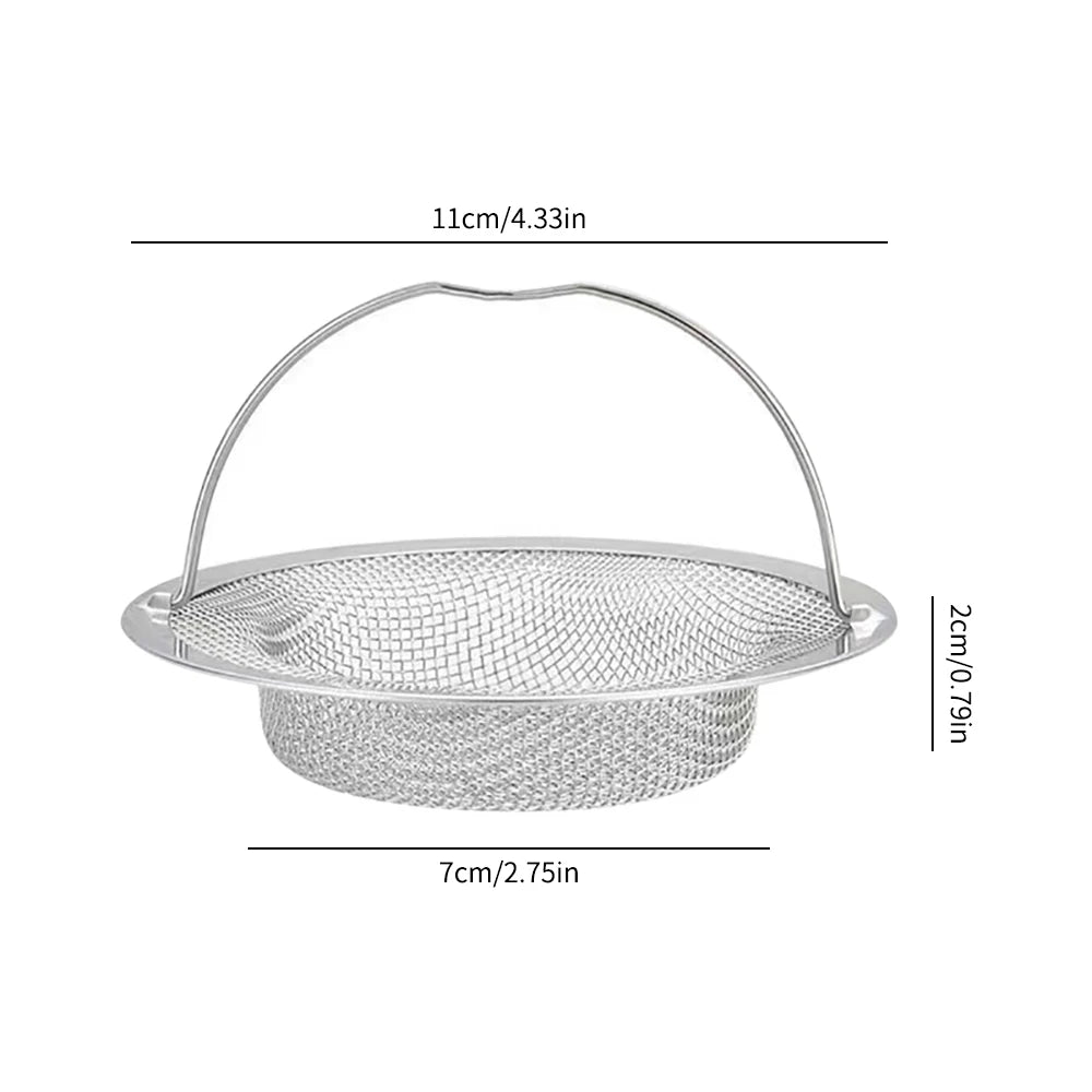 Hemasa 2 Pcs Stainless Steel Kitchen Sink Filters /Kitchen Garbage Food Residue Dishsink Filter Bathroom Hair Catcher