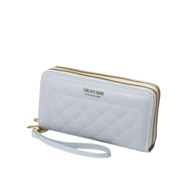 Hemasa Women's Mobile Phone Bag with Double Zipper Wallet large capacity Card Bag Coin Purse