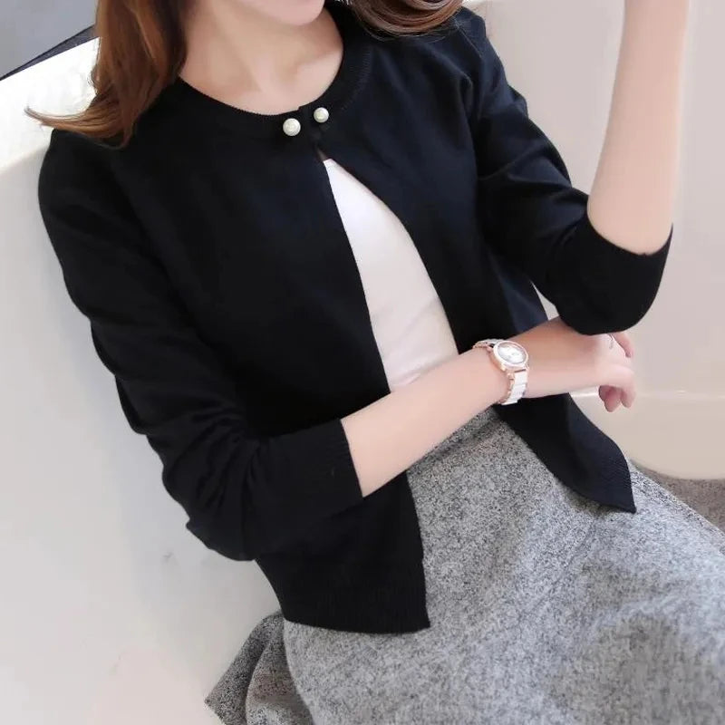 Hemasa Women Cardigans Sweaters  /Winter Knitwears Long Sleeve /  Korean Fashion Casual Knitted Sweater