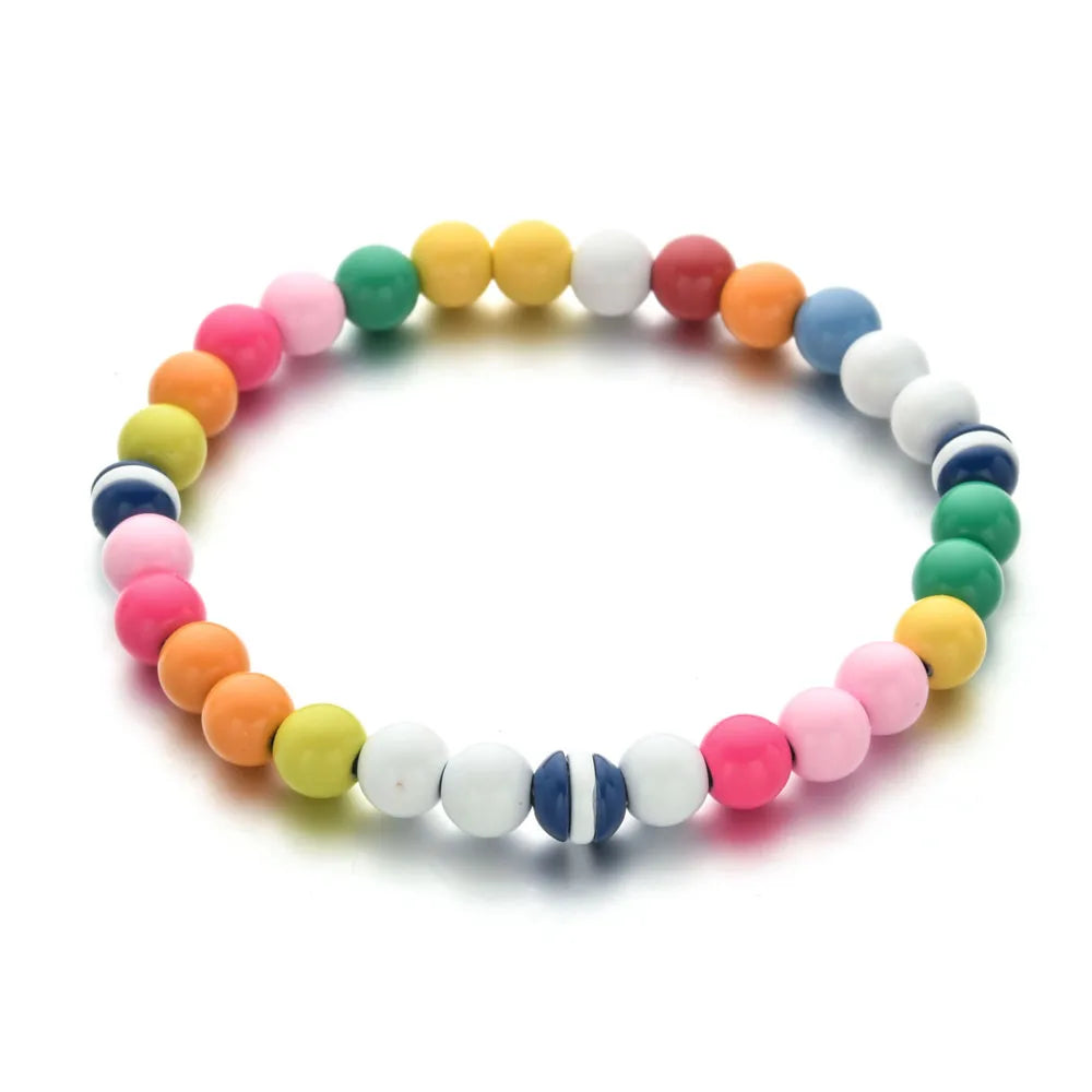 Hemasa Stretchable Femme Colors Enamel Bead Bracelet  for Women/Girls