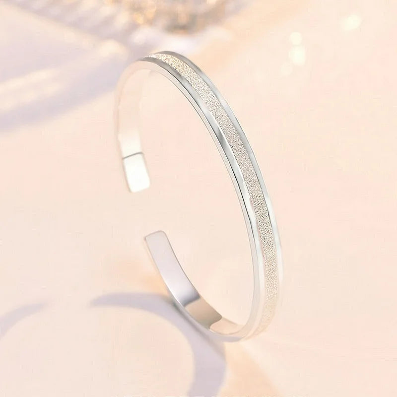 925 sterling silver charm Frosted Star River bracelets Bangles for women jewelry fashion party wedding Accessories Adjustable