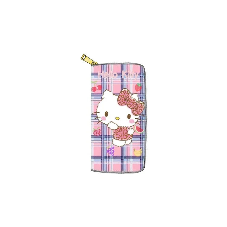 Sanrio New Women's Wallet Hello Kitty My Melody Cartoon Long Coin Purse Multifunction High Capacity Girls Anime Clutch Bag Gifts