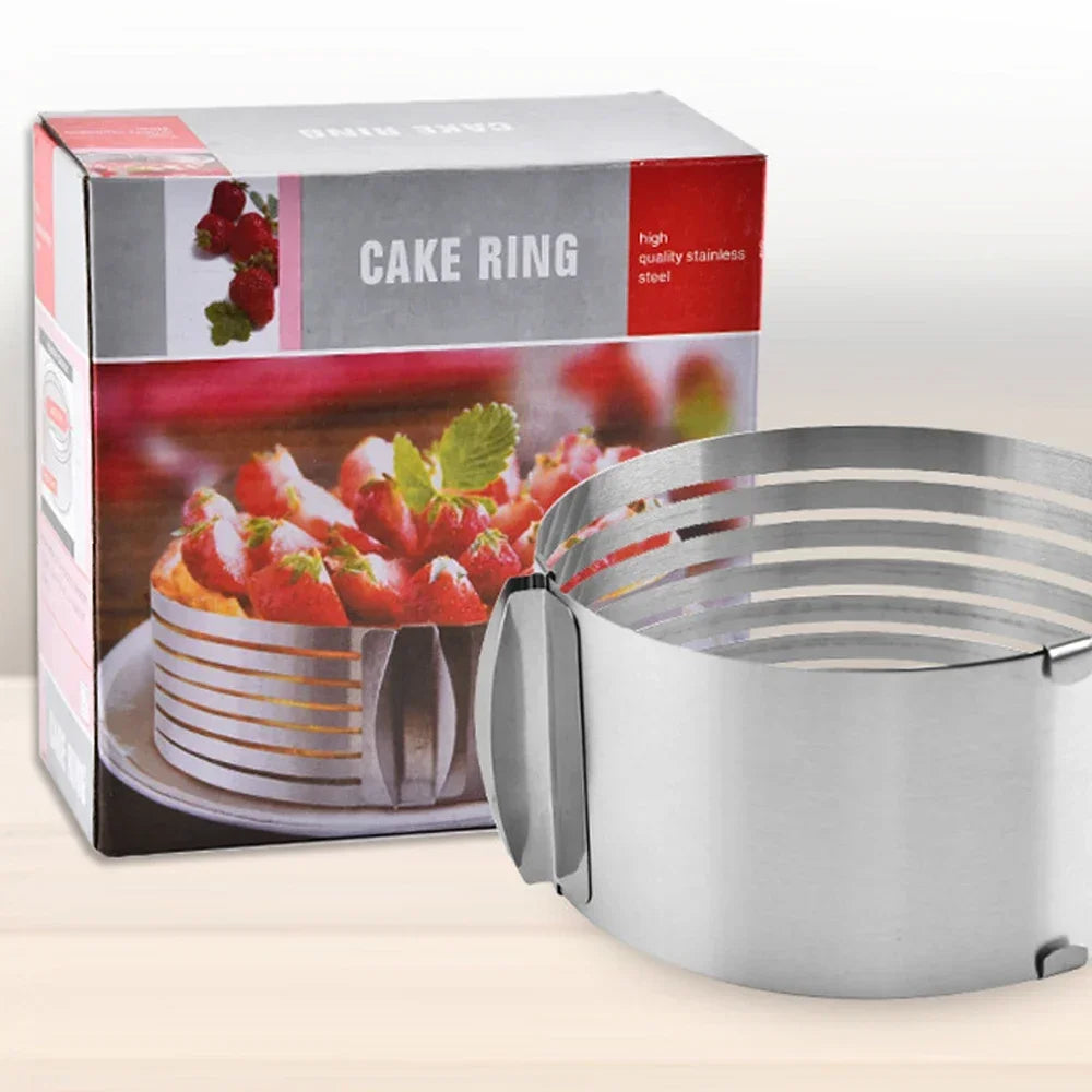 Hemasa 20CM 30CM Adjustable Round Bread Cake Cutter Slicer /Stainless Steel Cake Cutter 7 Layers Slicer Mousse Ring Mould