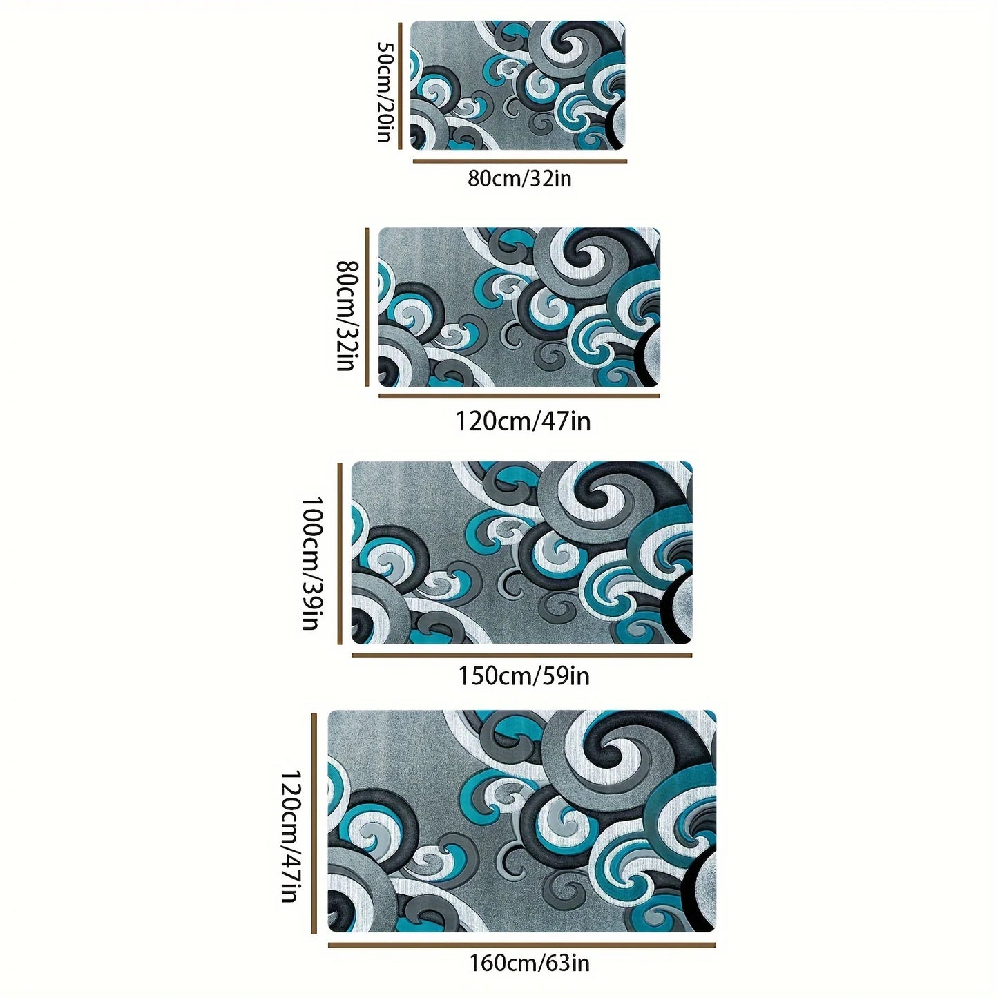 Tejesa Ocean Waves Large Area Rug Soft Floor Mat Doormat Living Room Carpet Rug For Bedroom Outdoor Carpet Home Decoration