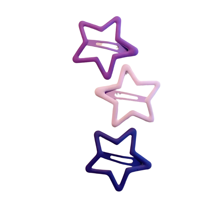 Hemasa 6pc Korean New Big Star BB Hairpin Hair Side Clips for Girls Women Kids Gift Wedding Party Hair Accessories