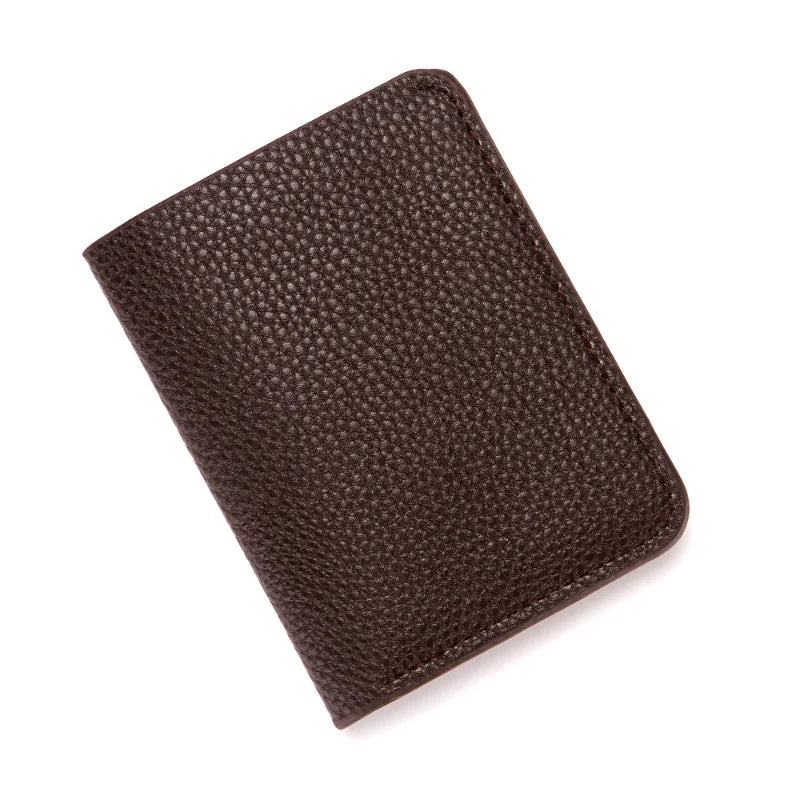Men‘s PU Leather Wallet Money Pouch ID Credit Card Holder Coin Pouch Purse Short Clutch Black Coffee Wallet Change Money Pouch