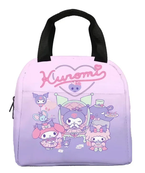 MINISO Cartoon Insulated Cinnamon Dog Kuromi Portable Lunch Bag Lunch Box Bag Student Office Workers Bring Meal Storage Bag