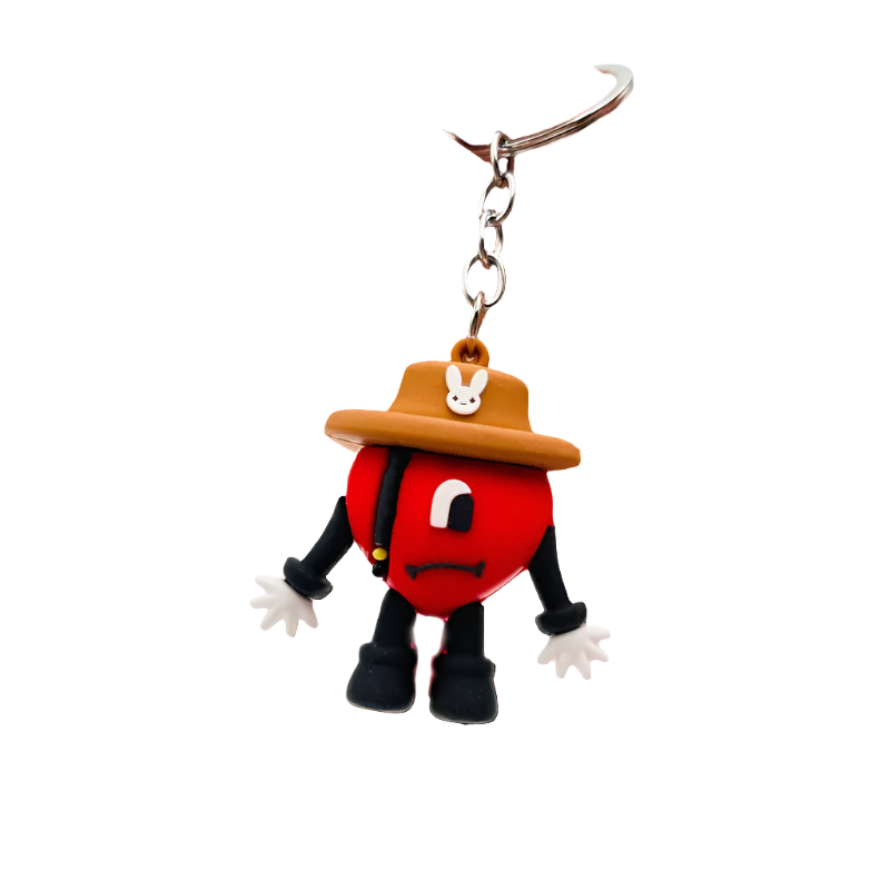 Hemasa Silicone Soft Rubber 3D Rabbit Bad Bunny Keychain Heart Pendant / Halloween Pumpkin Key Pendant Gifts