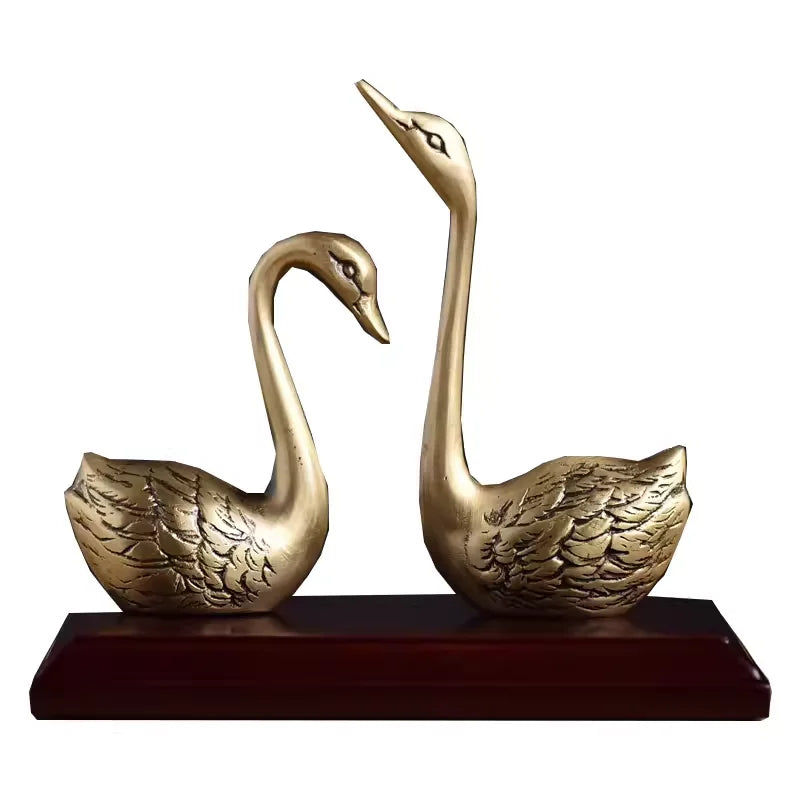 Pure Copper Swan Decorative Crafts Light Luxury Decoration Living Room Brass Ornaments Desktop Decoration gifts to friends