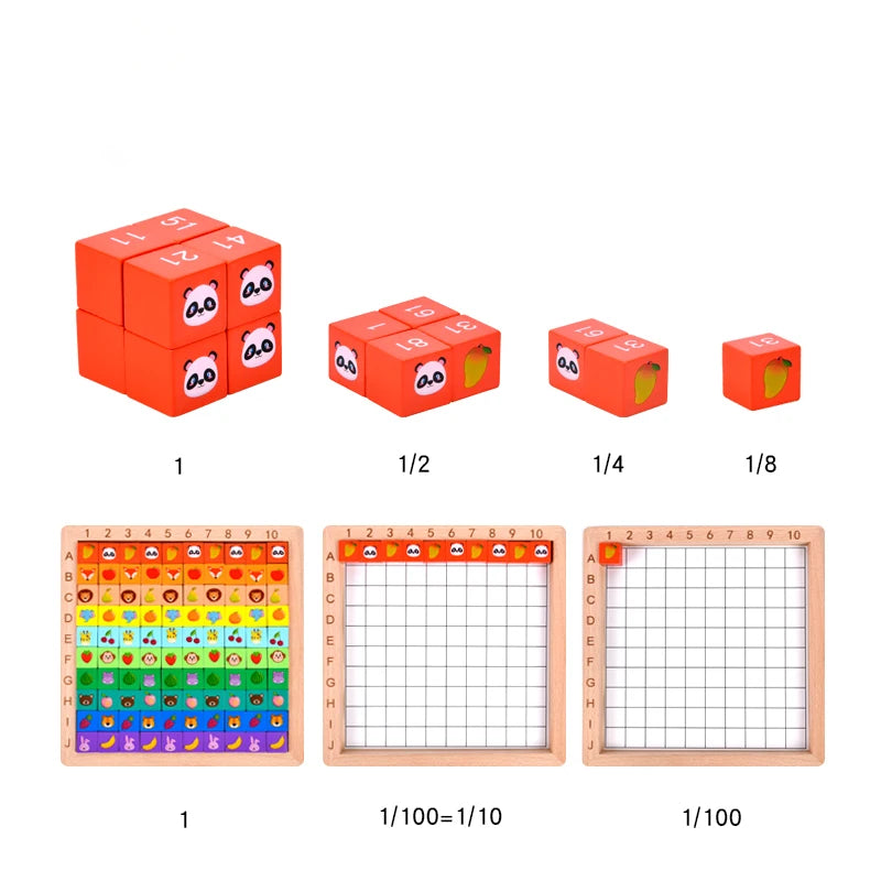 Math Counting Hundred Board Toys Multiplication Board Game Wooden Montessori Kids Learning Educational Toys For Childrens
