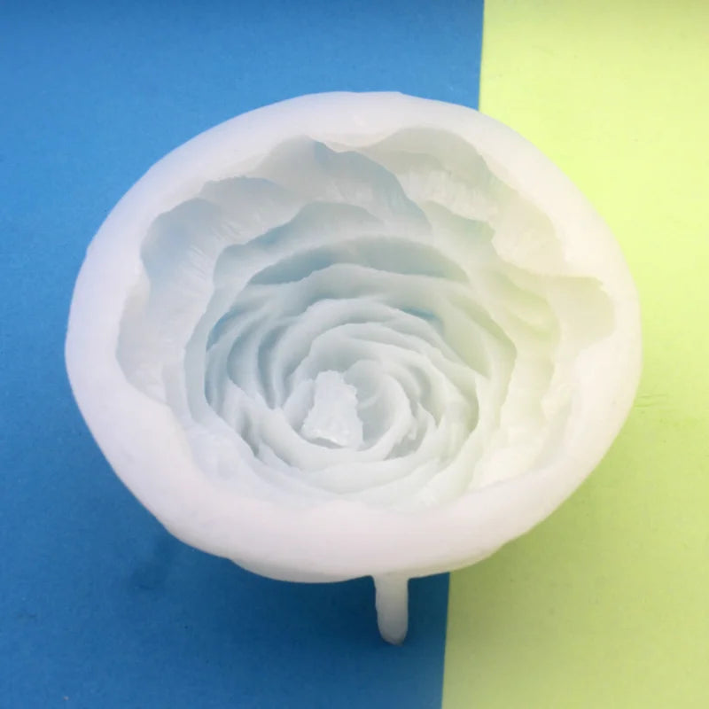 Large Peony Flower Silicone Candle Mold Diy Handmade 3D Rose Candle Soap Plaster Resin Cake Baking Tool Home Decoration Gift