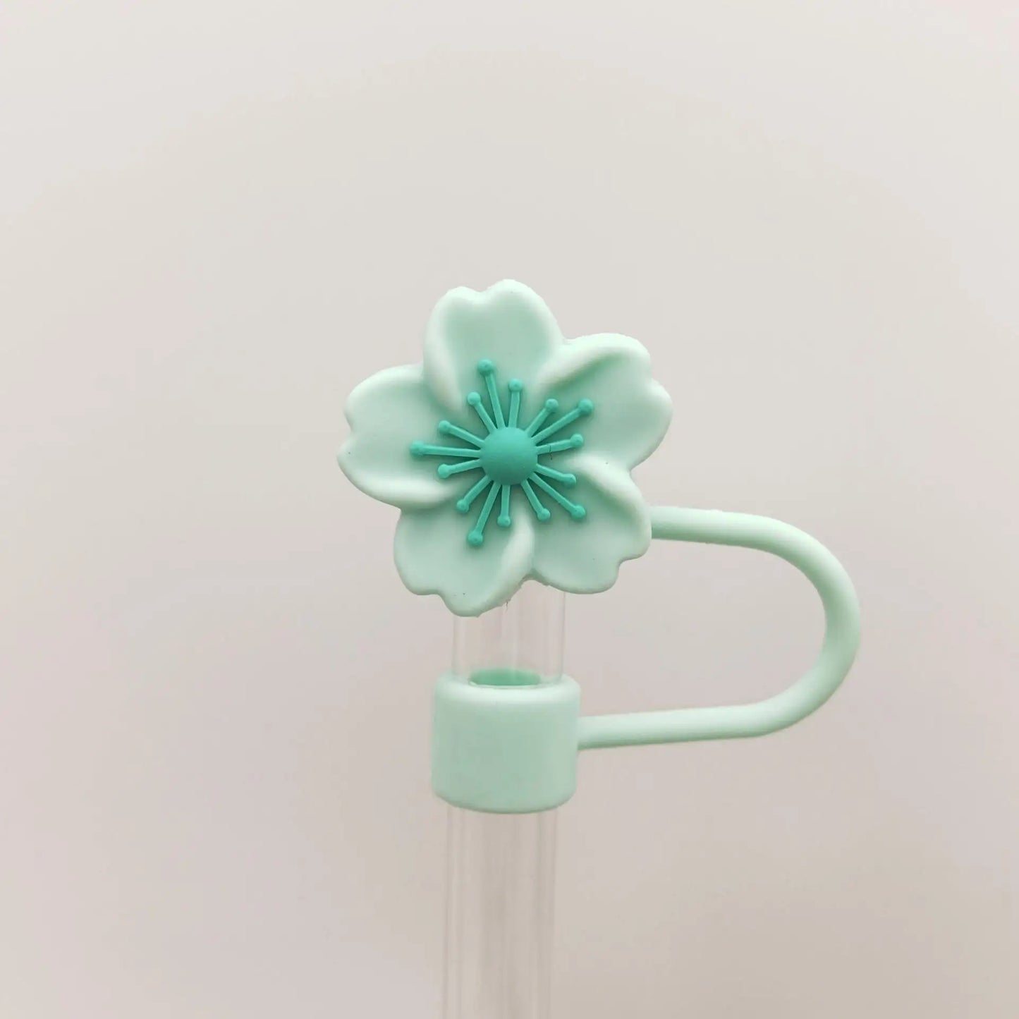 Flower Straw Cover Caps Silicone Straw Tips Lid 10mm Reusable Dust-Proof Straw Topper For Stanleys Cup Party Decor