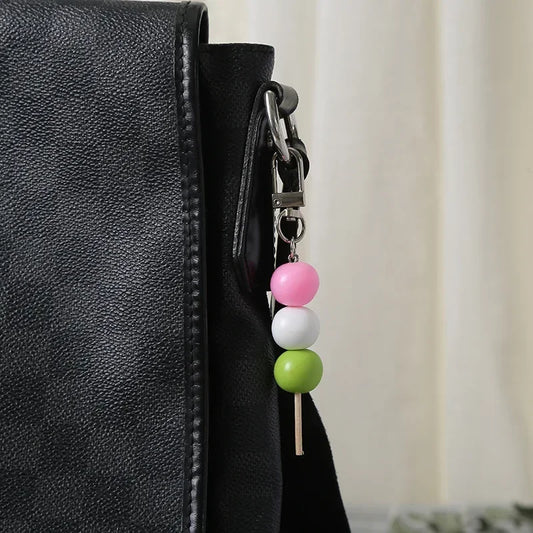 Hemasa Simulated Meatball String Keychain Creativity Fashion Colorful Food Round Model Car Bag Hanging Decoration