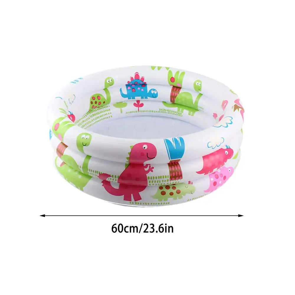 Hemasa 60/90cm Inflatable Baby Swimming Pool Portable Children Soft PVC Round Paddling Pool for Toddler for outdoor /Garden
